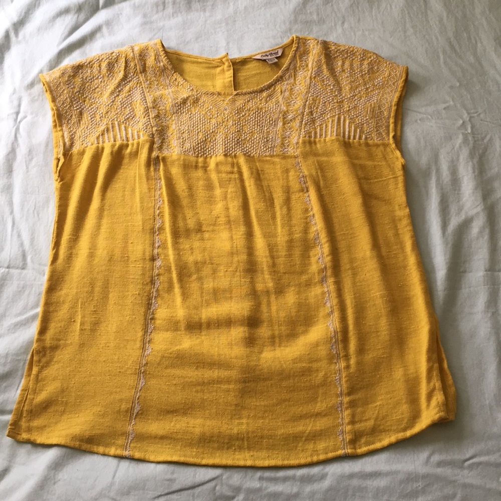 Lucky Brand Embroidered Woven Top